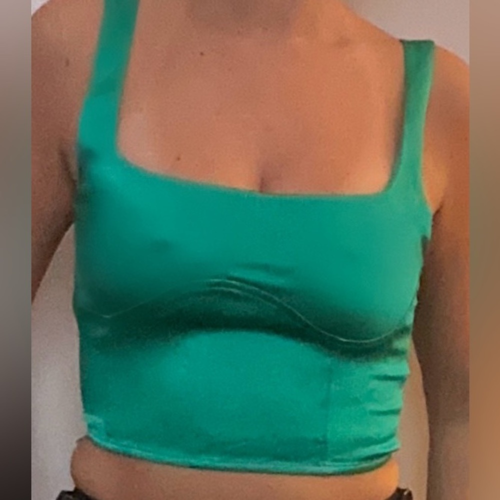 Brand New - emerald green Zara corset top.